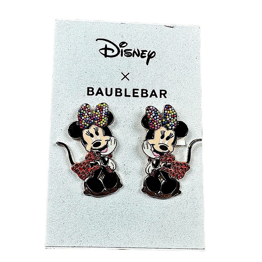 DISNEY x BAUBLEBAR: NWT Minnie Mouse Rhinestone & Beaded Earrings